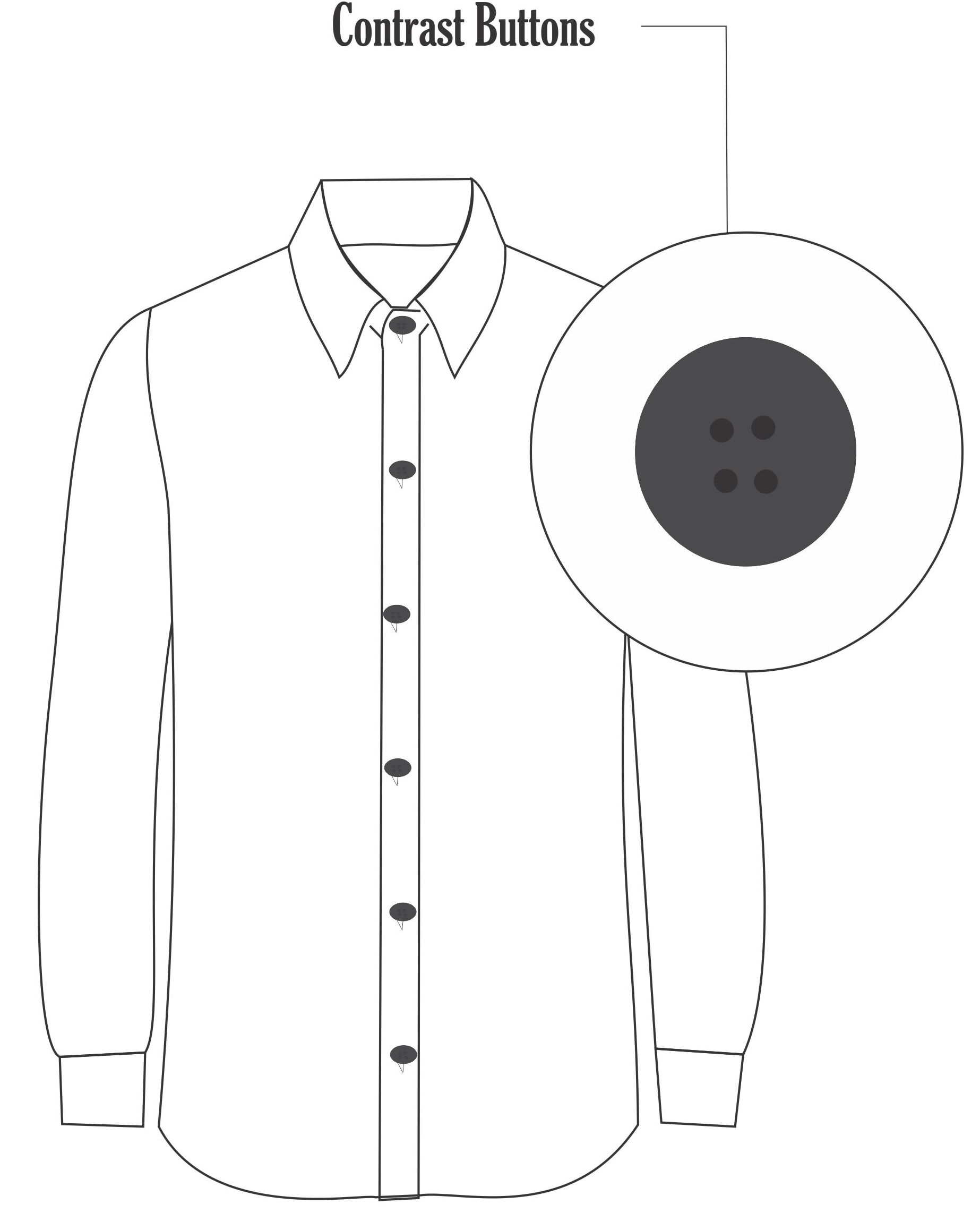 SHIRT CONTRAST BUTTON