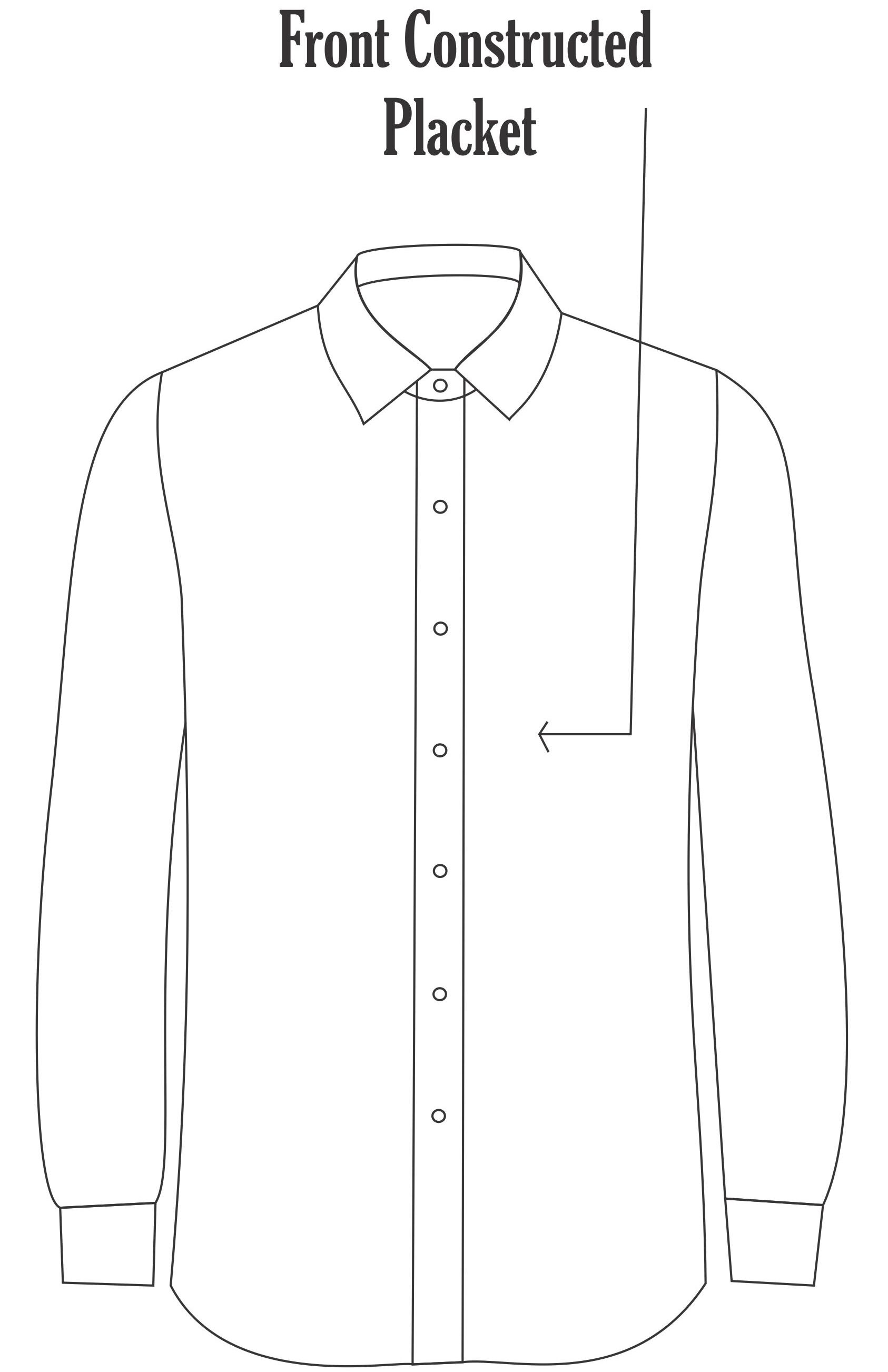 FRONT CONSTRUCTED PLACKET