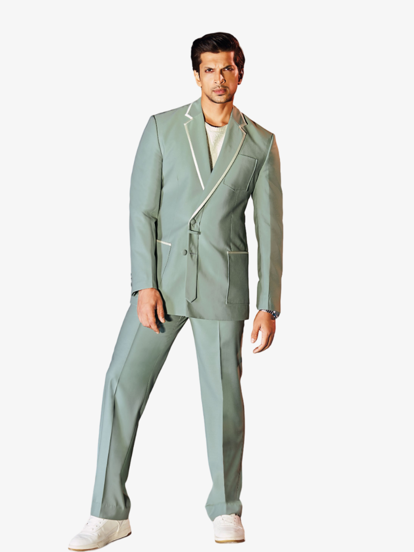 Piped Elegance Suit