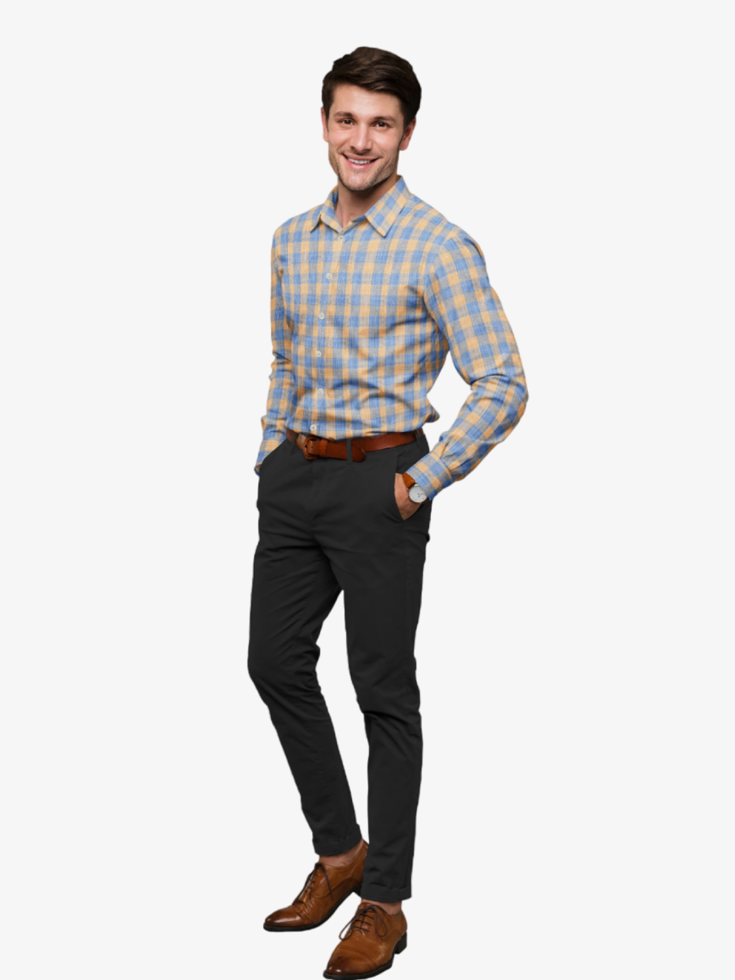 Amber Sky Plaid Classic Shirt