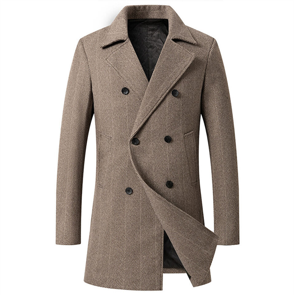 Mid Length Coats-khaki