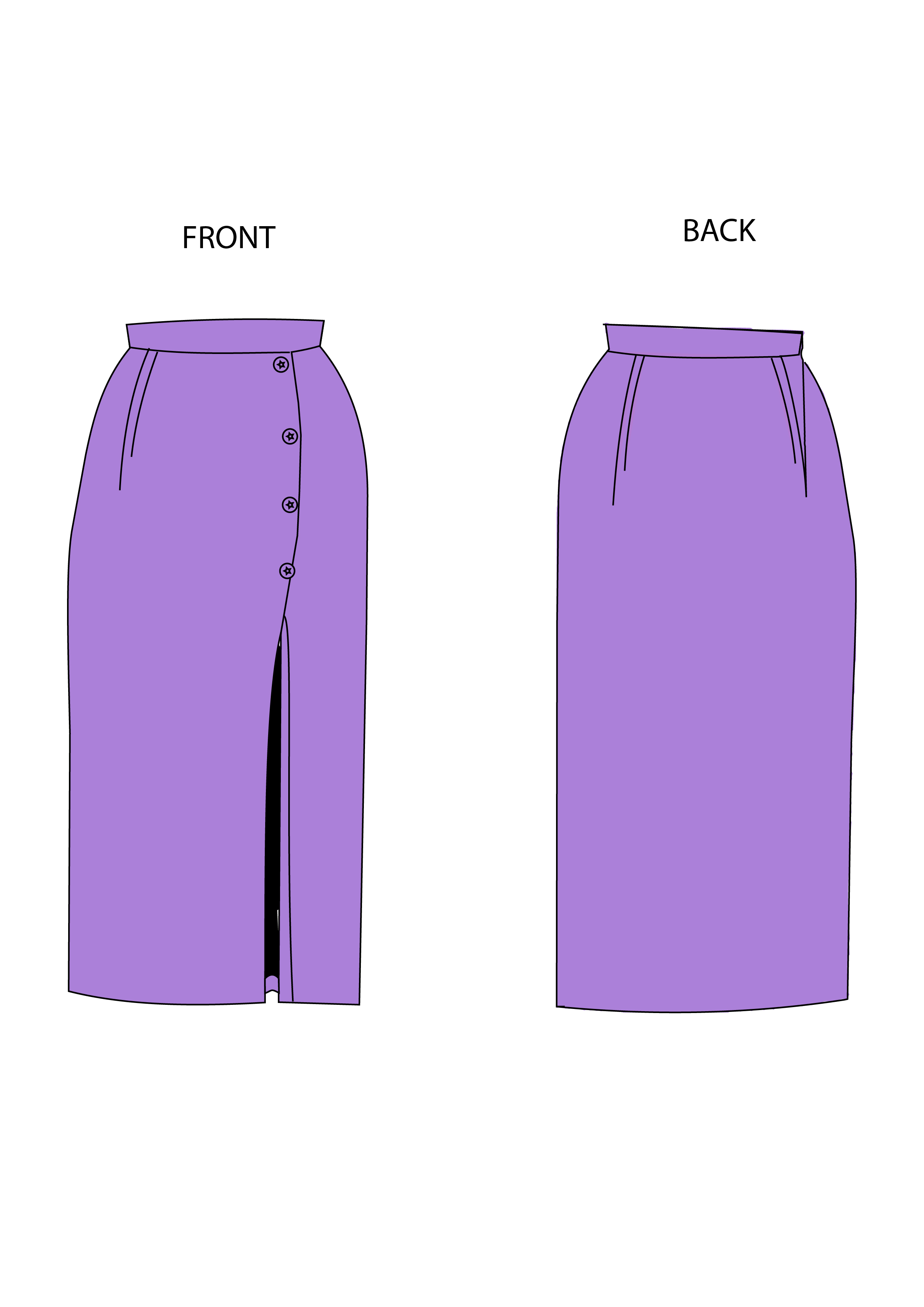 Elegant Asymmetrical Slit Skirt