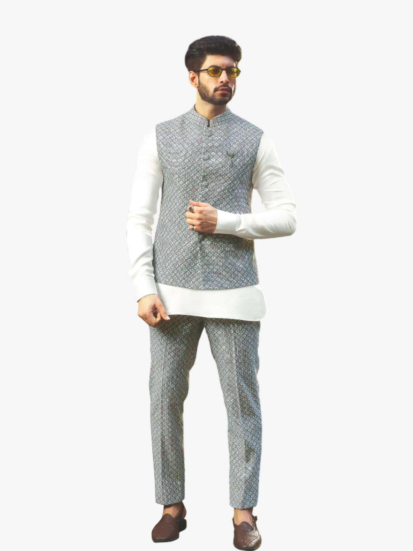 Modern Ethnic Vest Suit