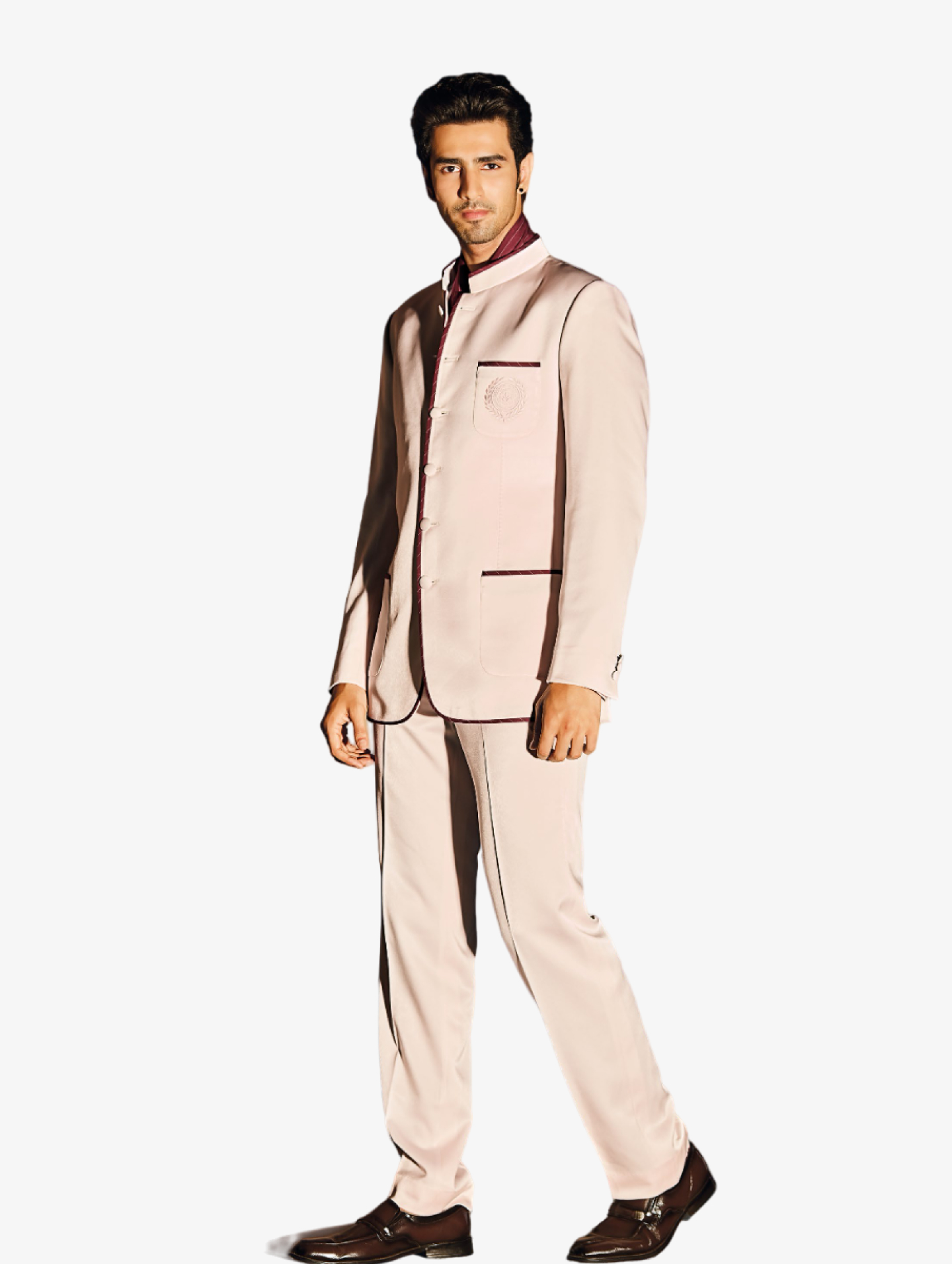 Piped Bandhgala Jacket Suit