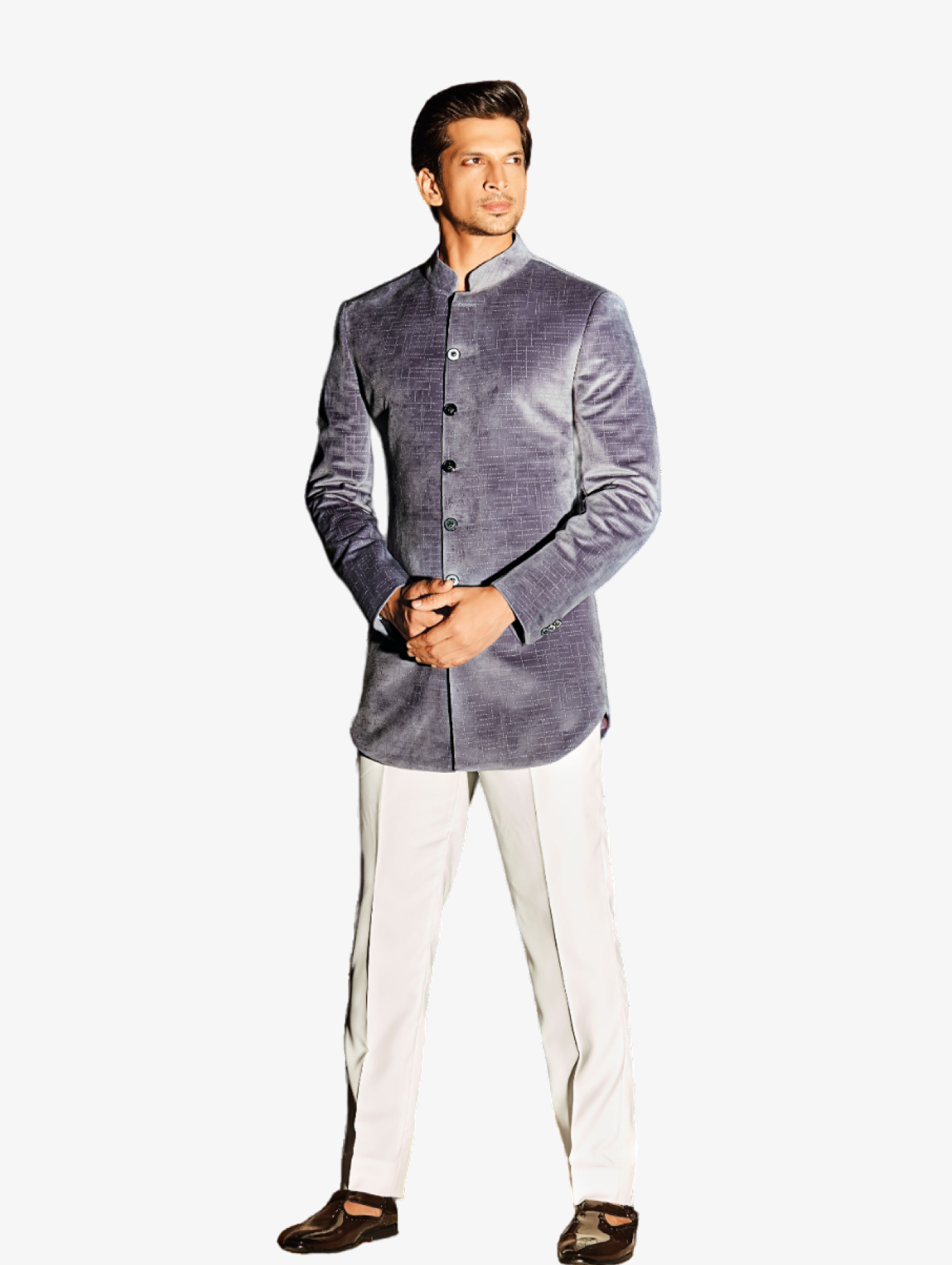 Apple-Cut Bandhgala Jacket