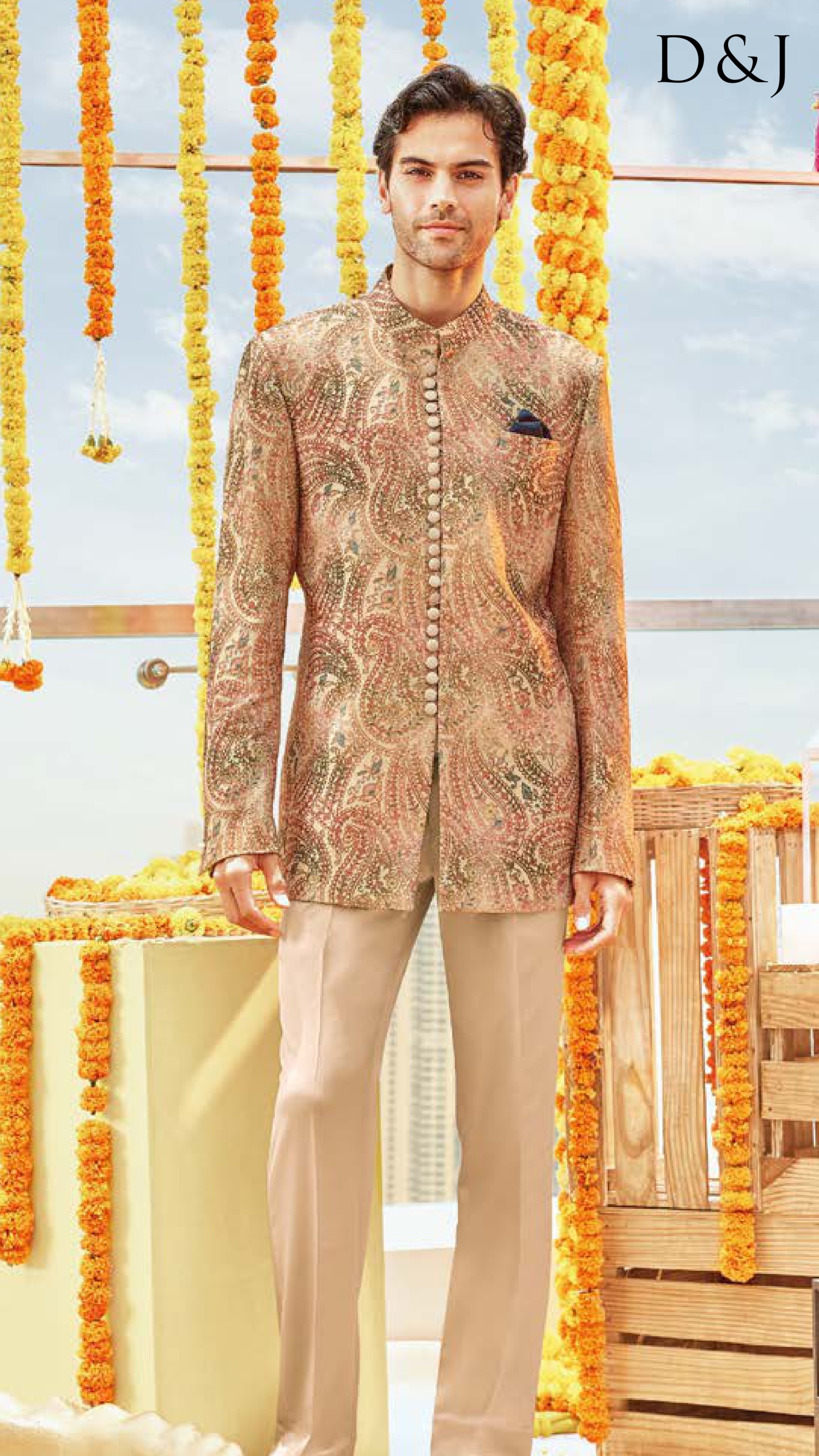 Regal Paisley Bandhgala Set