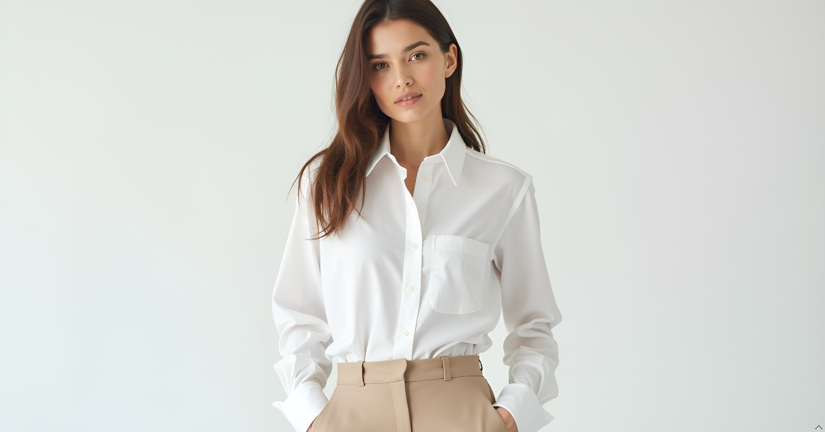 White Women's Classic Formal Shirt