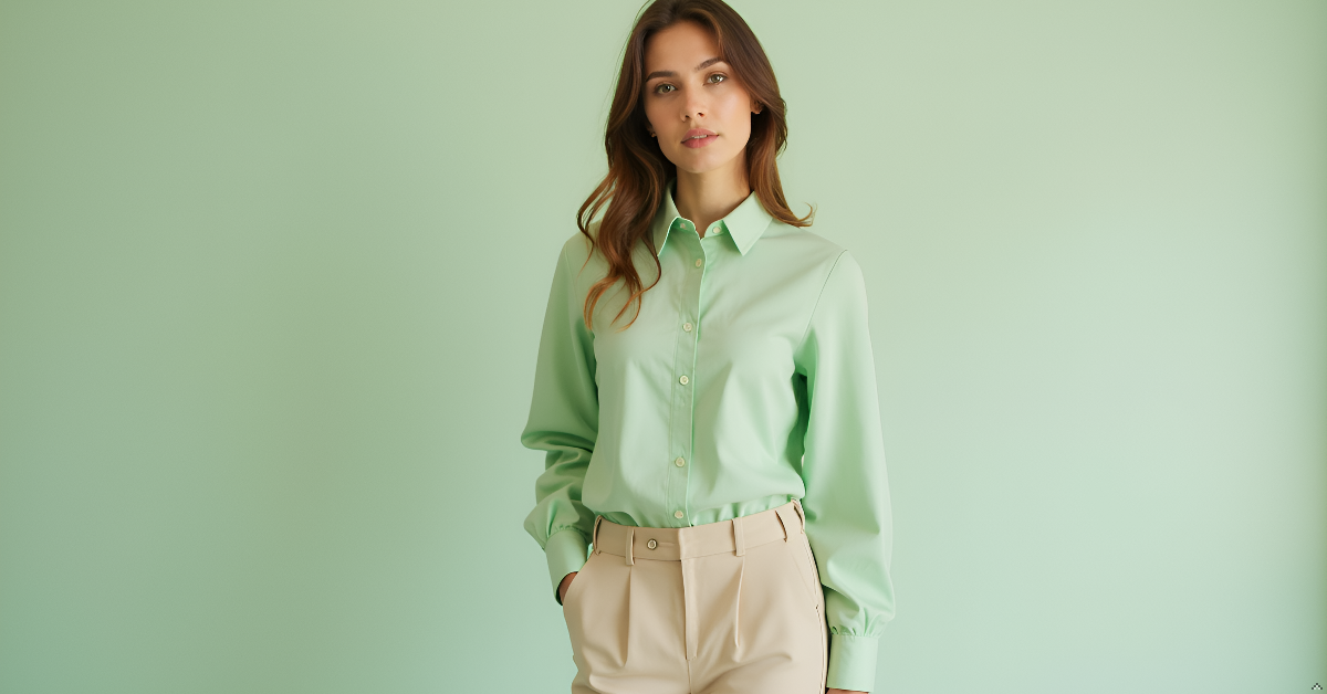 Light Green Women's Classic Formal Shirt