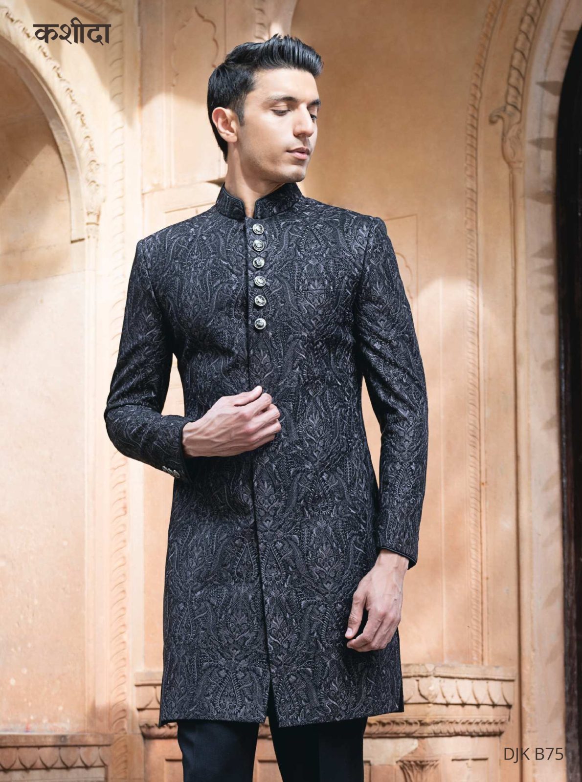 Zarqash Noir Sherwani