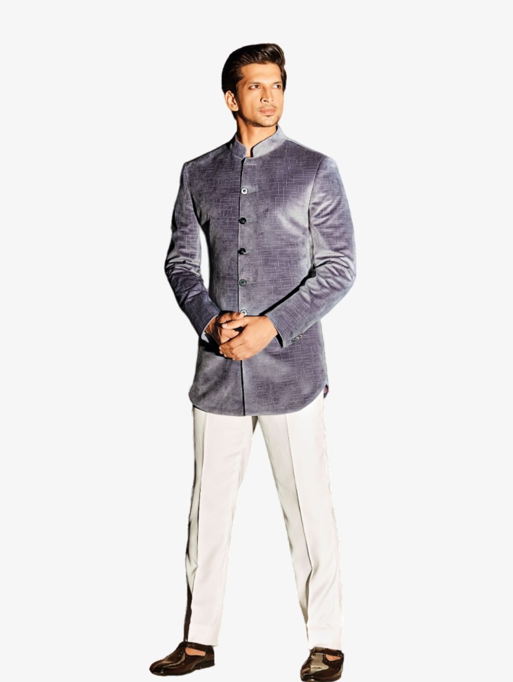 Apple-Cut Bandhgala Jacket