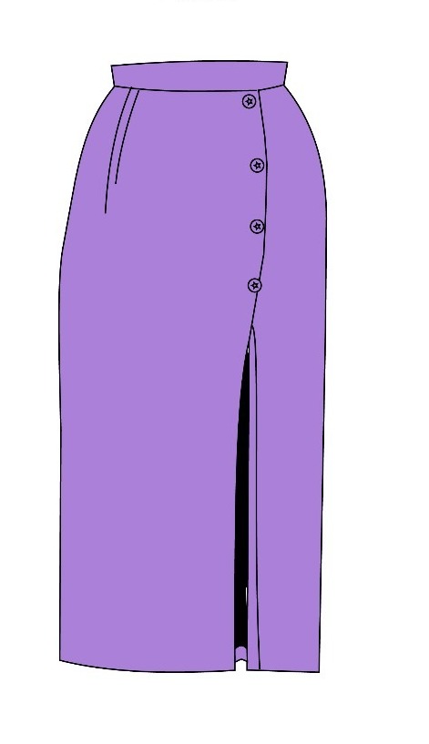 Elegant Asymmetrical Slit Skirt