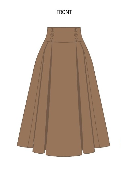 Regalia High-Waist Pleated Midi Skirt
