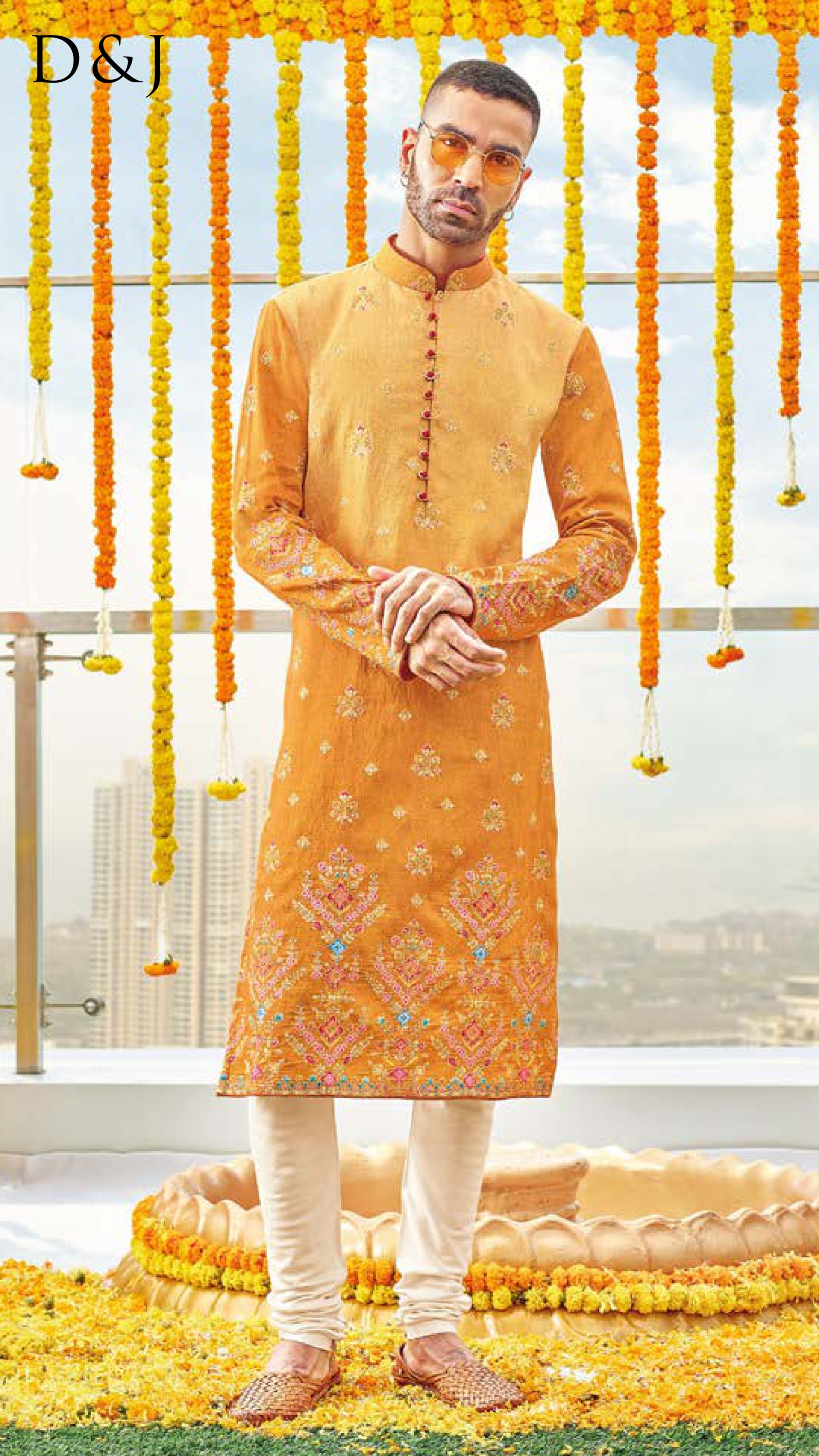 Saffron Radiance Kurta Set