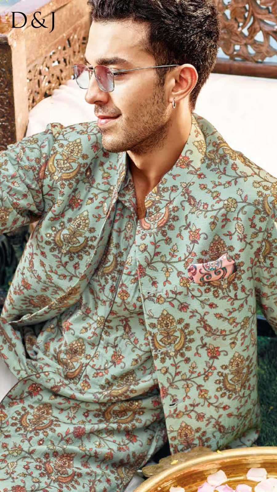 Pastel Paisley Mehendi Kurta Set