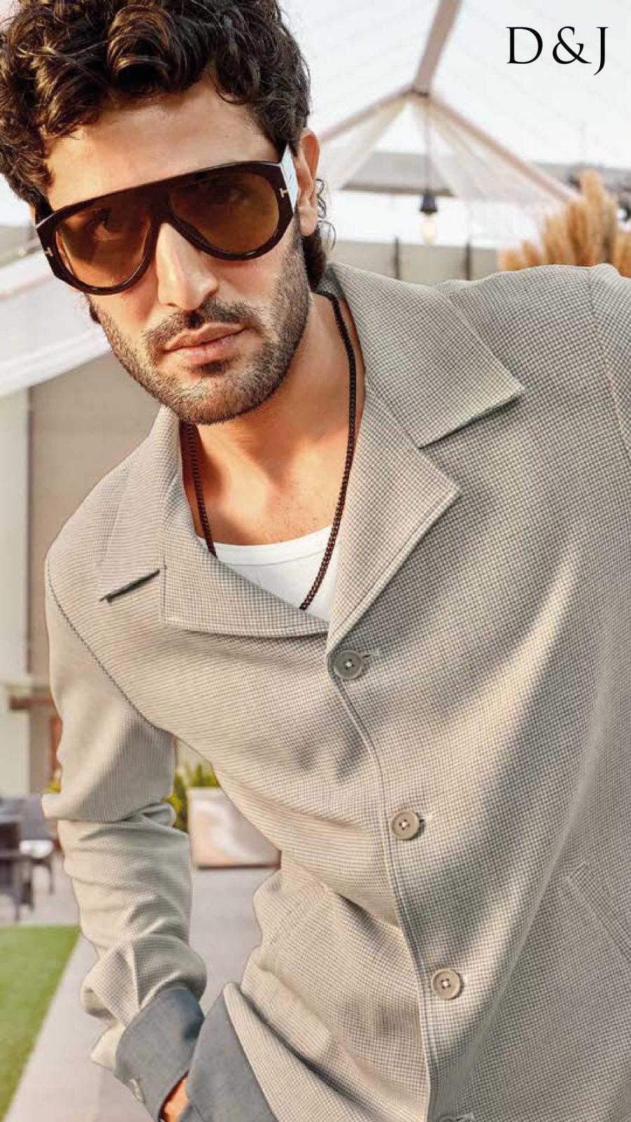 Cloud Grey Textured Shirt-Set with Relaxed Fit Trousers