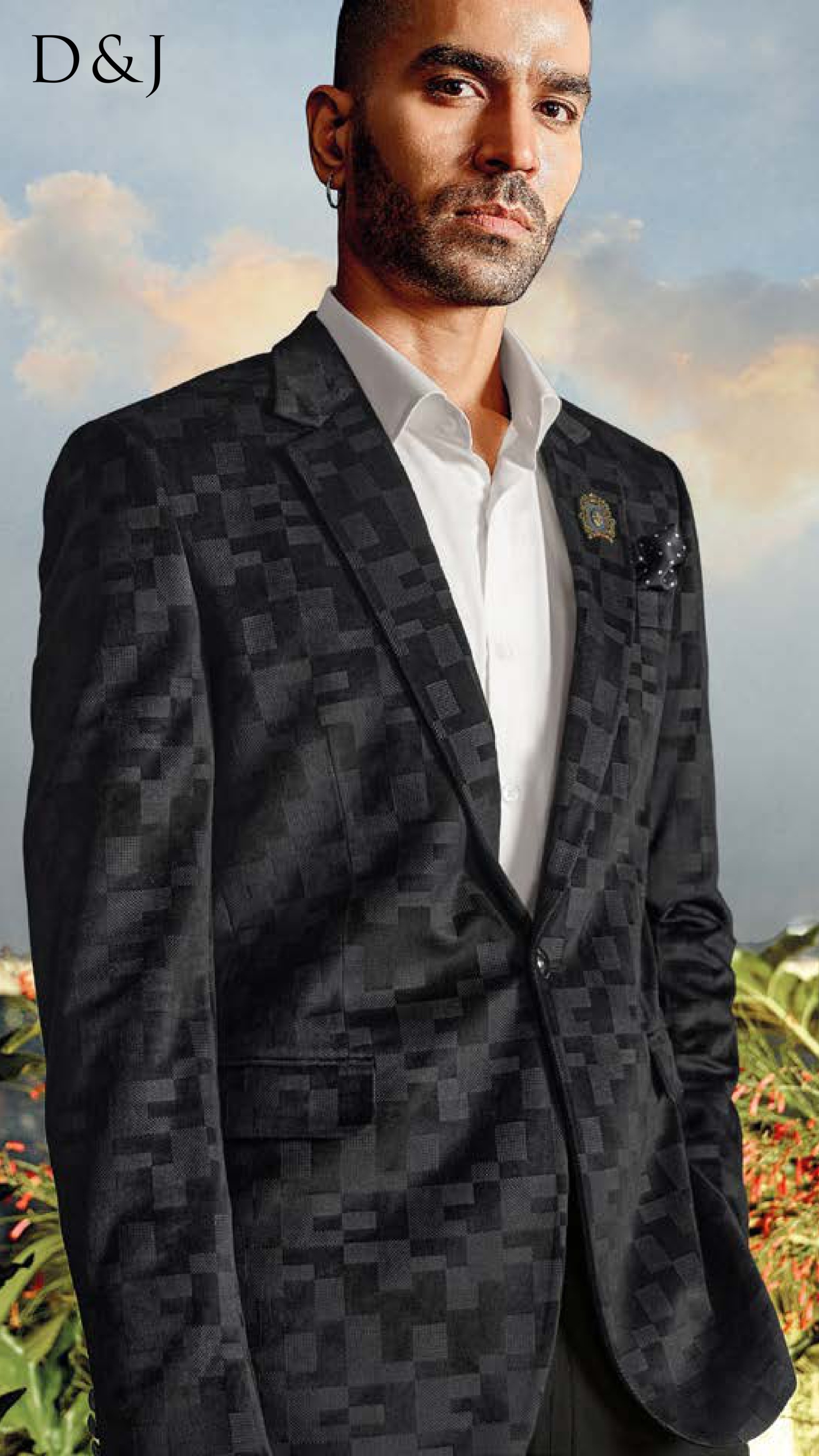 Noir Mosaic Cocktail Blazer