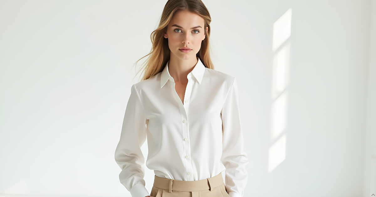 White Women's Classic Formal Shirt