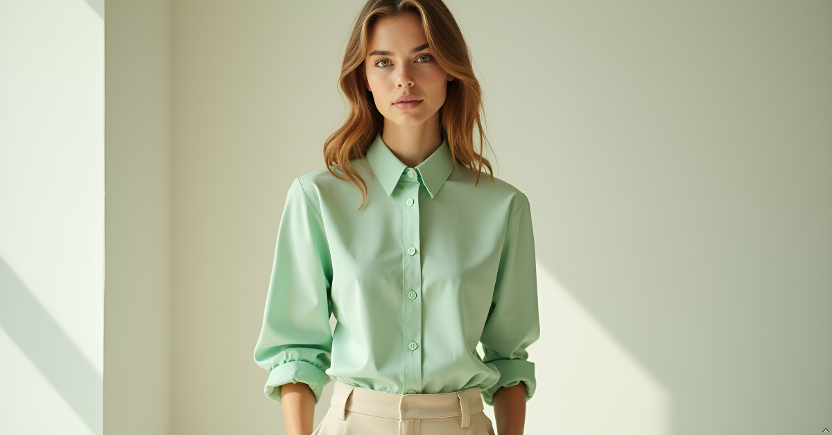 Light Green Women's Classic Formal Shirt