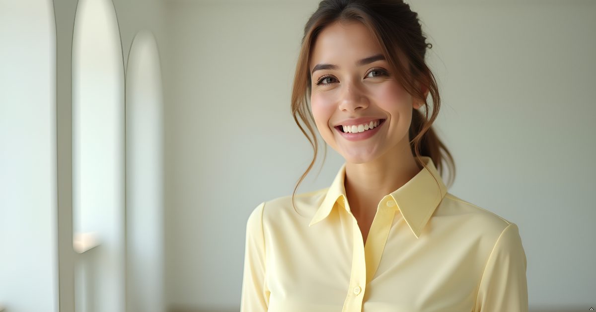 Yellow Women's Classic Formal Shirt